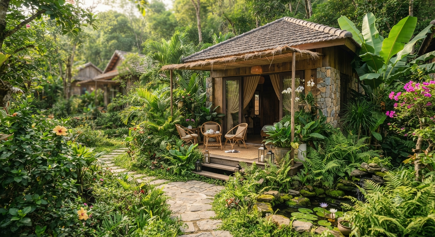 Sự kết hợp hoàn hảo giữa không gian riêng tư và cảnh quan sân vườn